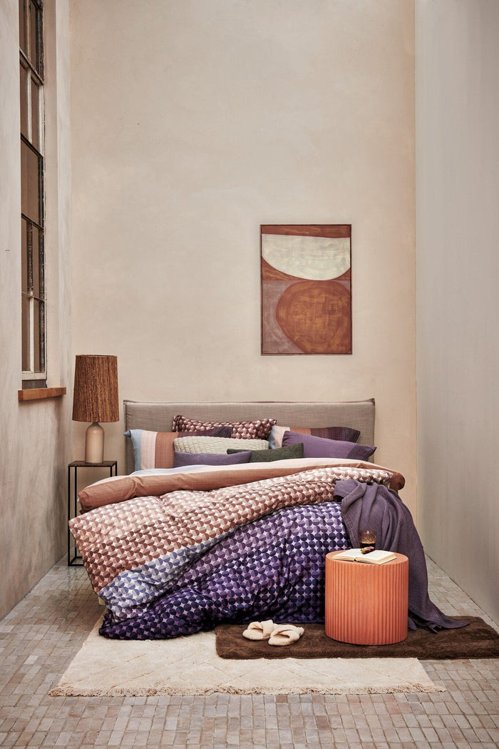 Dekbedovertrek Bubble Moonscape | 200 x 200|220 cm | Bruin | Paars