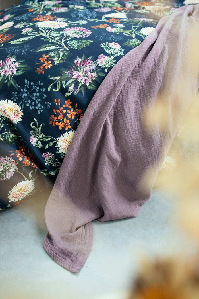 Dekbedovertrek Happiness Blue Ink | 200 x 200|220 cm | Blauw