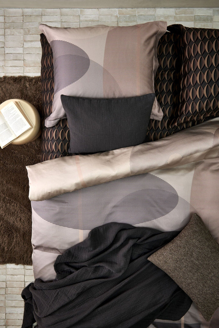 Dekbedovertrek Miracle Sand | 200 x 200|220 cm | Zwart | Grijs | Beige