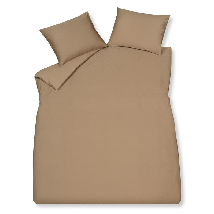 Dekbedovertrek Purity Monaco Caramel | 140 x 200|220 cm | Bruin