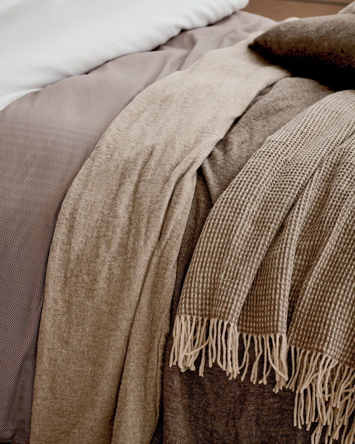 Dekbedovertrek Home Milano Taupe | 140 x 200|220 cm | Bruin