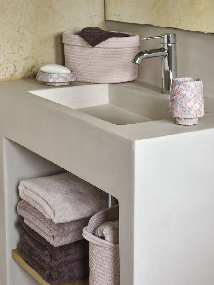 Orion Beker Almond | Grijs | Beige | Roze | Natuursteen