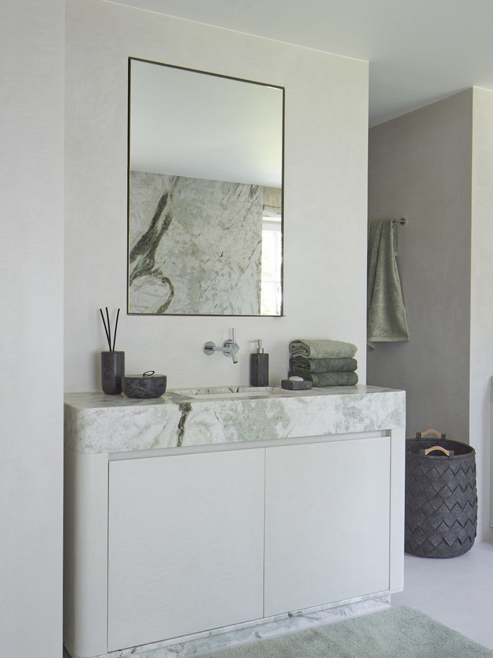 Hammam Schaal Met Deksel Dark Grey | Zwart | Grijs | Natuursteen