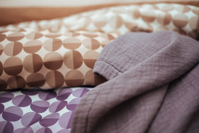 Dekbedovertrek Bubble Moonscape | 240 x 200|220 cm | Bruin | Paars