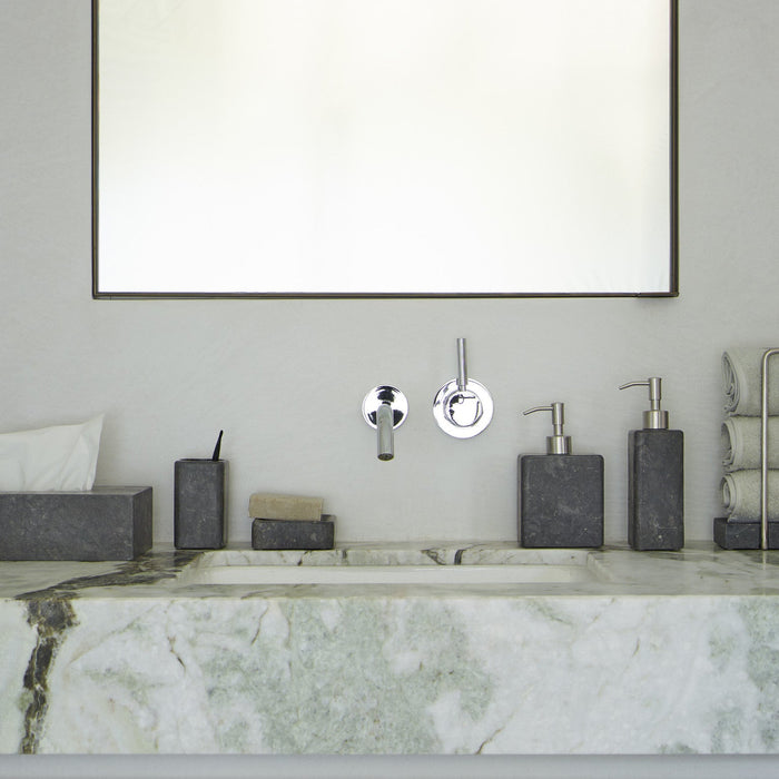 Hammam Schaal Met Deksel Dark Grey | Zwart | Grijs | Natuursteen