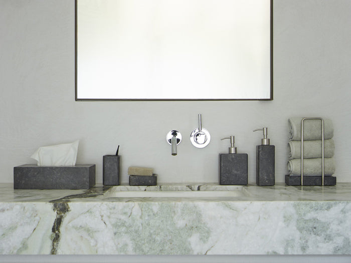 Hammam Schaal Met Deksel Dark Grey | Zwart | Grijs | Natuursteen