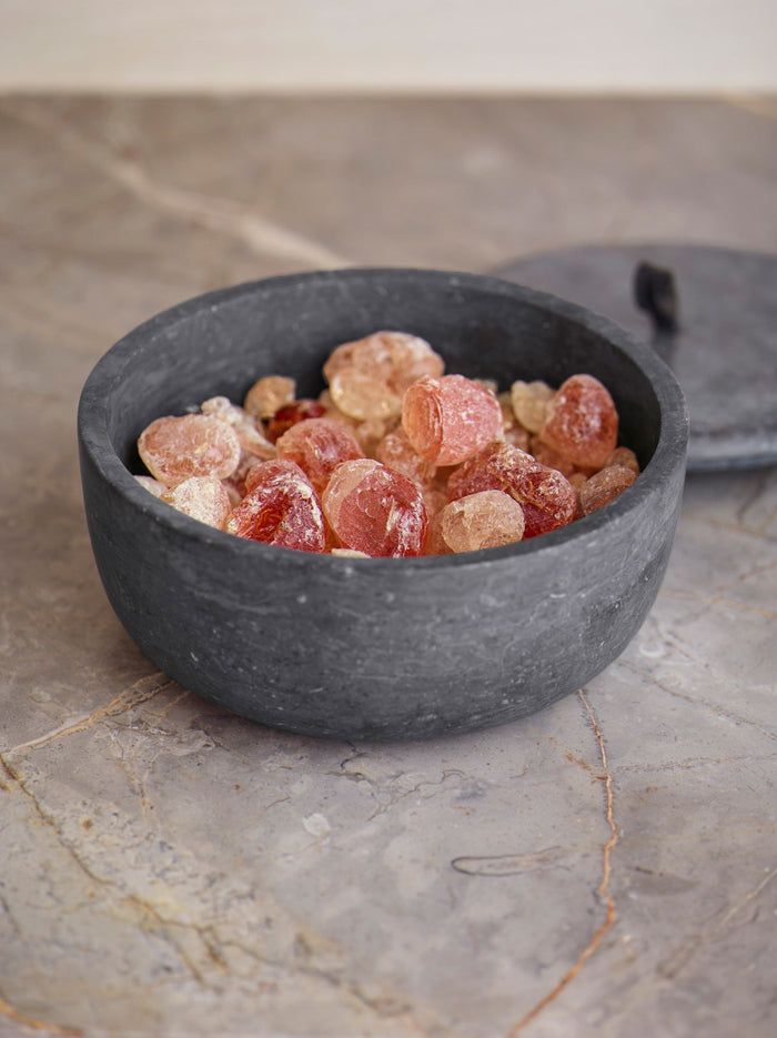 Hammam Schaal Met Deksel Dark Grey | Zwart | Grijs | Natuursteen