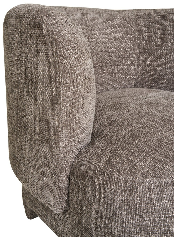 House Nordic - Poef Taupe Stof - 53x41x38cm - Nazare