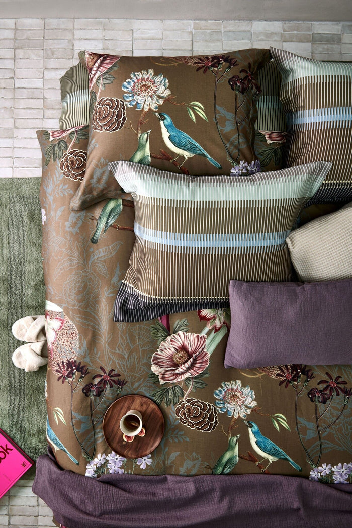 Dekbedovertrek Dashy Multi | 200 x 200|220 cm | Groen | Satijnkatoen