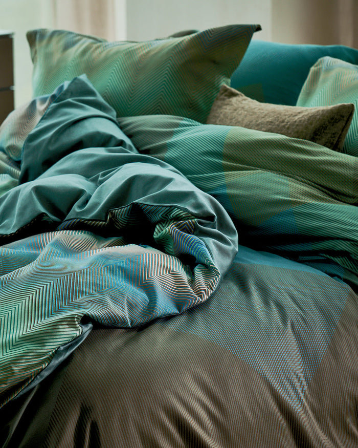 Dekbedovertrek Snooze Multi | 200 x 200|220 cm | Groen | Blauw