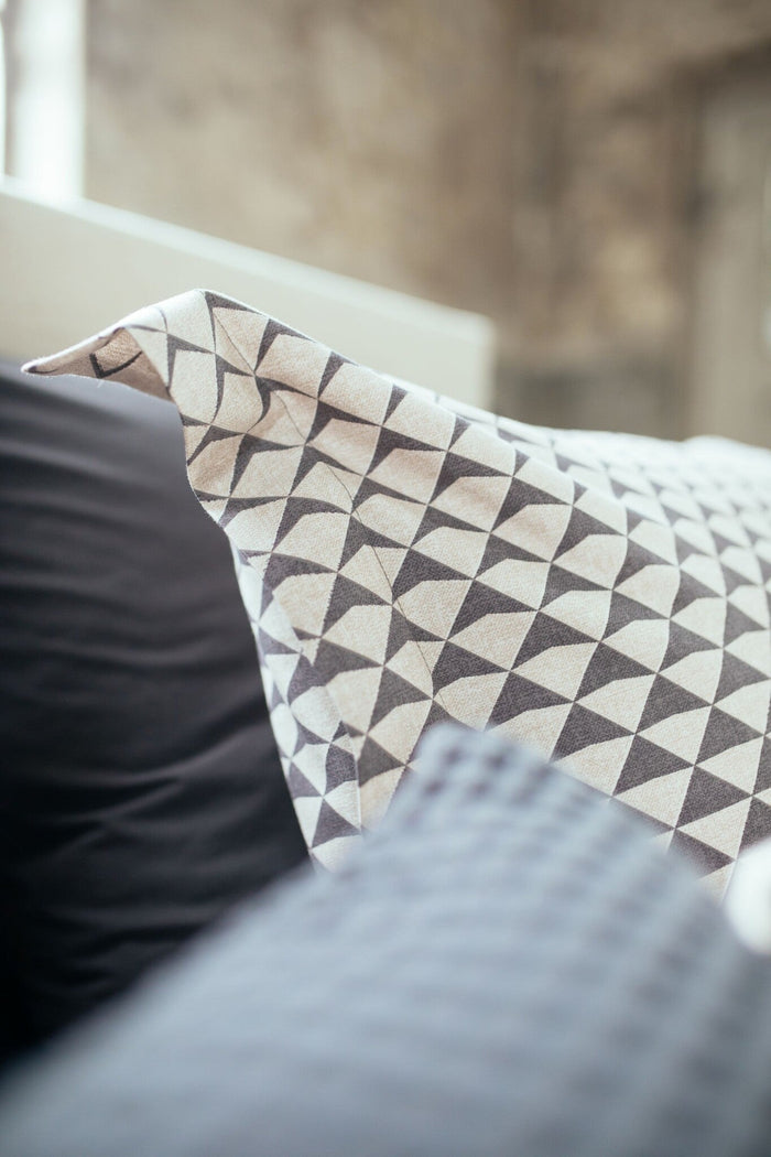 Dekbedovertrek Diamonds Off | 200 x 200|220 cm | Zwart | Grijs | Bruin