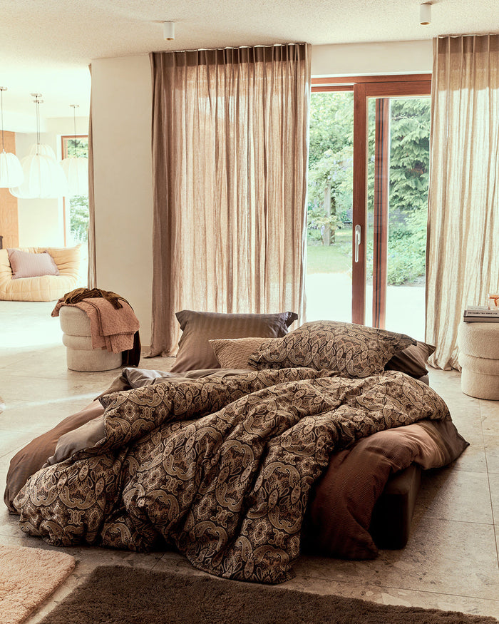 Dekbedovertrek Happy Space Multi | 240 x 200|220 cm | Beige | Bruin