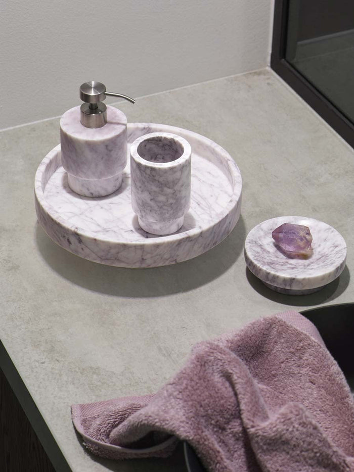 Porto Schaal Prunus | Wit | Roze | Paars | Natuursteen