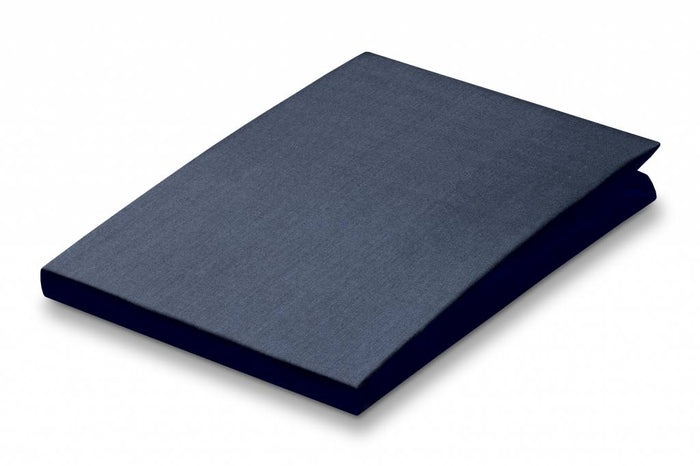 Percale Hoeslaken Navy | 160 x 200 cm | Blauw | Katoen