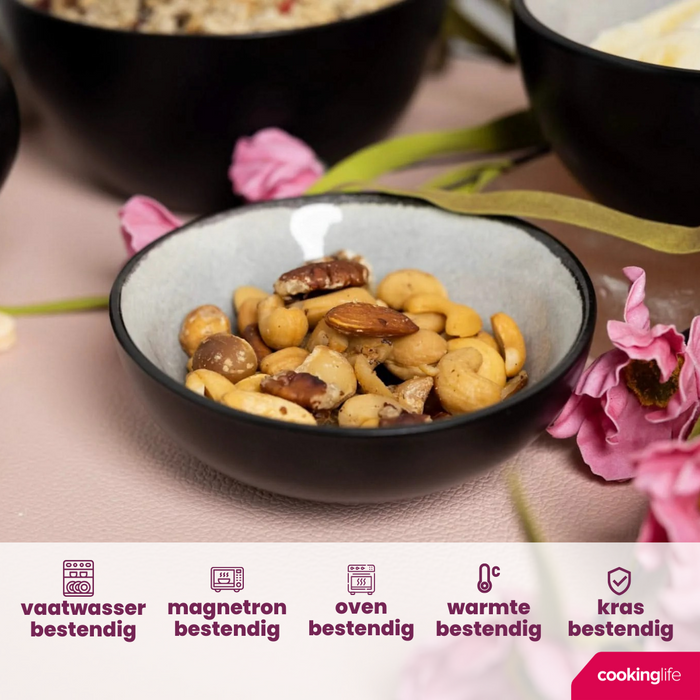 Cookinglife Dipschaaltjes Nola Warm Grey ø 11 cm - 6 stuks