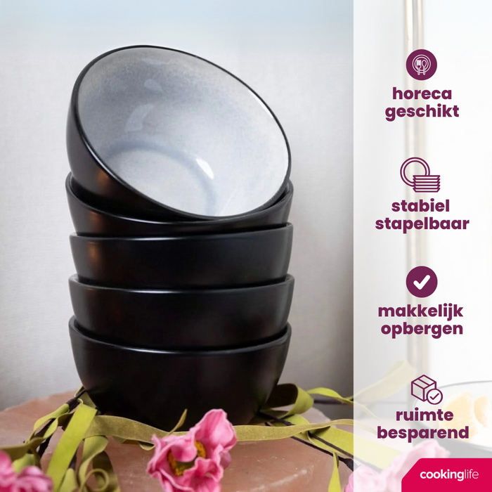 Cookinglife Dipschaaltjes Nola Warm Grey ø 11 cm - 6 stuks