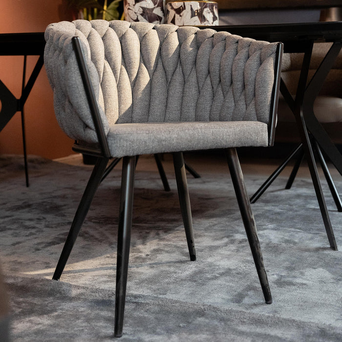 Kare Design Dean stoel armleuningen - grijs