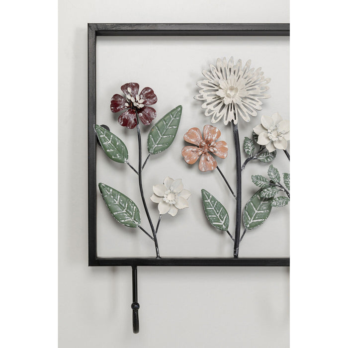 Wand Kapstok ingelijste bloemen Kare Design