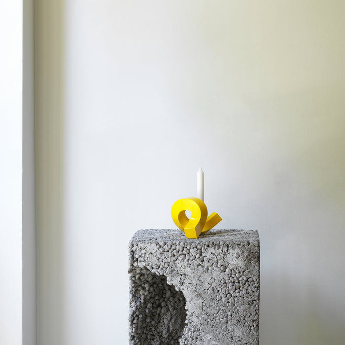 Normann Copenhagen Crooked Kandelaar - Single - Geel