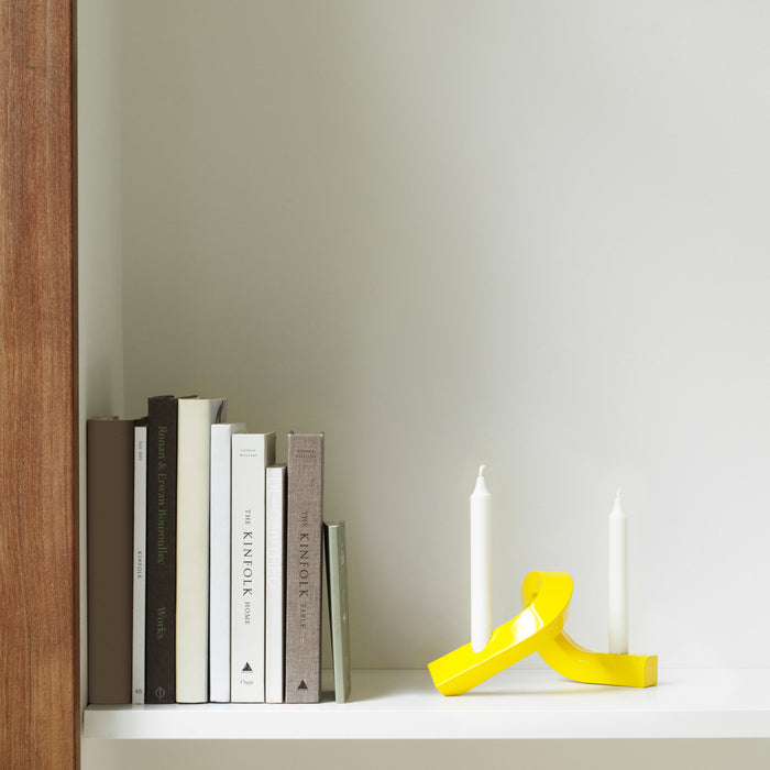 Normann Copenhagen Crooked Kandelaar - Double - Geel