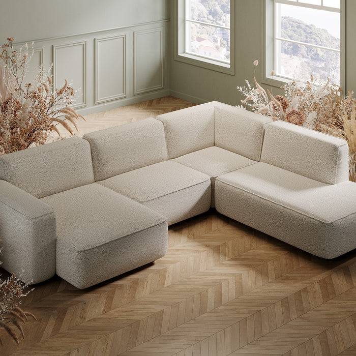 Kare Design Casanova ligstoel - rechts - grijs