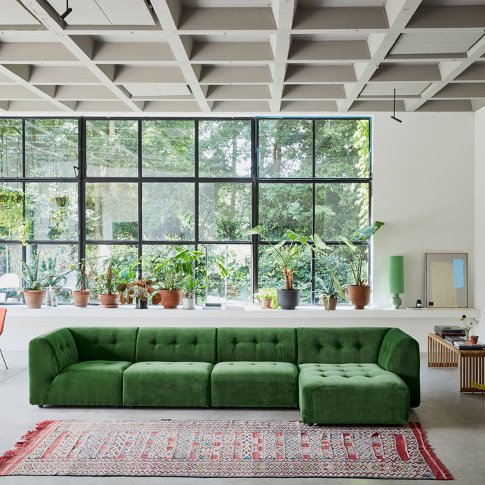 HKliving Vint Bank Element - 1,5-zitsbank Middenstuk - Royal Velvet - Groen