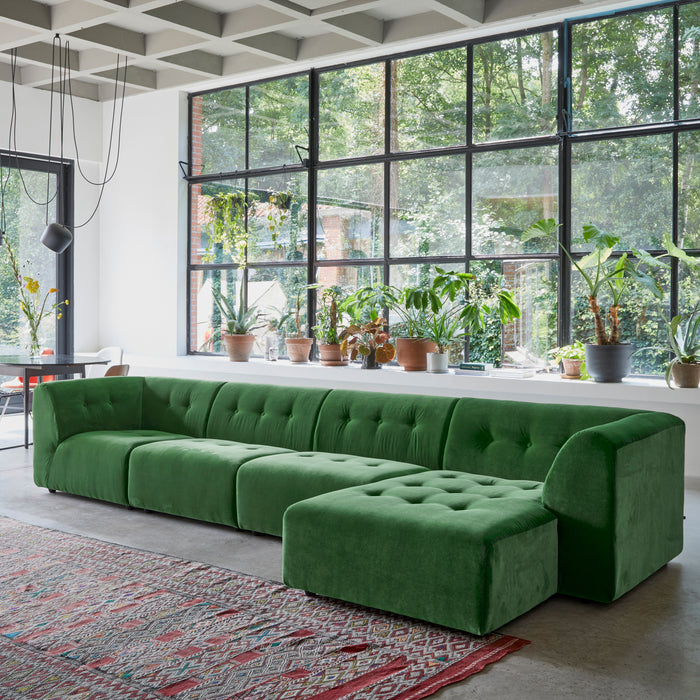 HKliving Vint Bank Element - 1,5-zitsbank Middenstuk - Royal Velvet - Groen