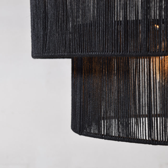 Urban Interiors - Plafondlamp - Diro zwart Jute - Ø45