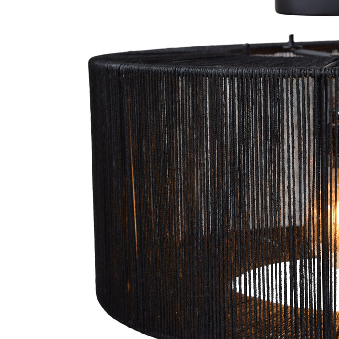 Urban Interiors - Plafondlamp - Drum Jute Zwart - Ø45