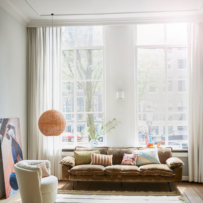 HKliving Retro Sofa 3-zitsbank - Velvet Corduroy - Aged Gold