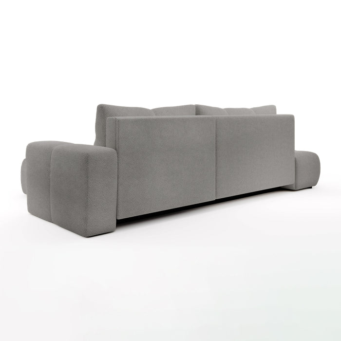 by fonQ Charme Hoekbank Rechts met Slaapfunctie - Weefstof - Grijs