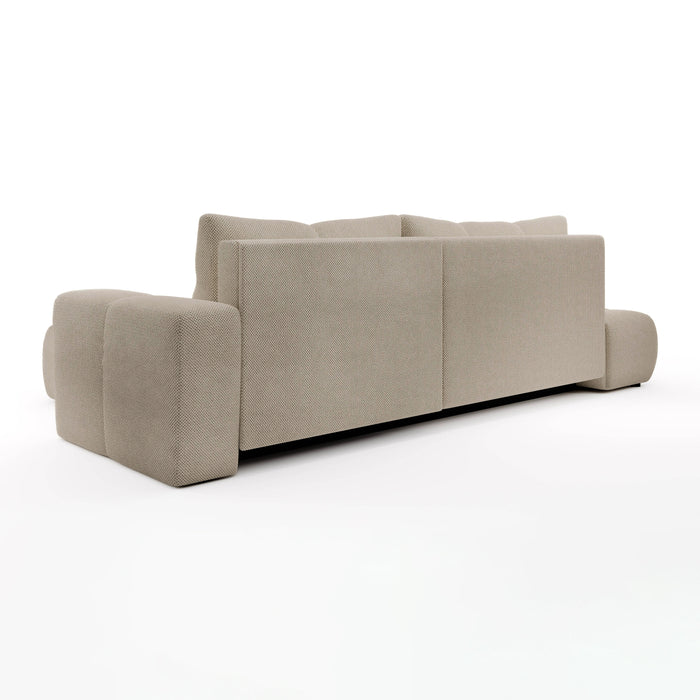 by fonQ Charme Hoekbank Rechts met Slaapfunctie - Weefstof - Beige