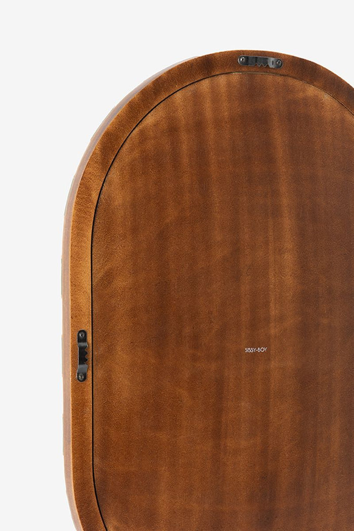 Sissy-Boy Groene hangspiegel met geblokte omlijsting