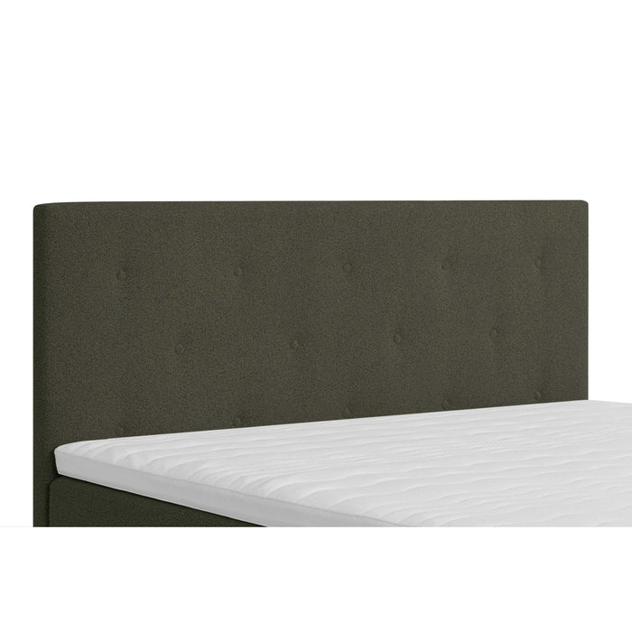 by fonQ Stilo Boxspring met Opbergruimte en Hoofdbord - 180 x 200 cm - Mosgroen