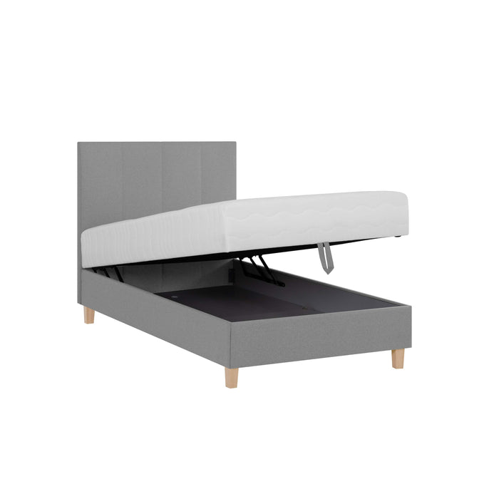 by fonQ Fjora Eenpersoonsbed met Opbergruimte 90 x 200 cm - Grijs