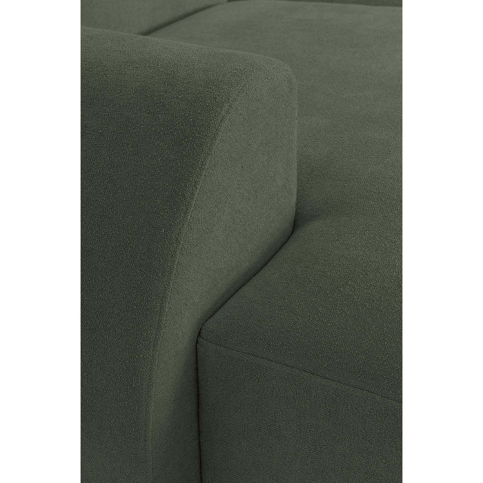 by fonQ Bink 2,5-zits Hoekbank met Chaise Longue Links - Bouclé - Mosgroen