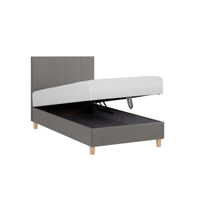 by fonQ Fjora Boxspring met Opbergruimte 120 x 200 cm - Steengrijs