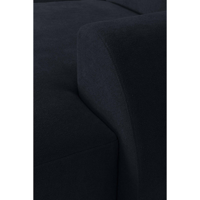 by fonQ Bink 3-zits Hoekbank met Chaise Longue Rechts - Bouclé - Zwart