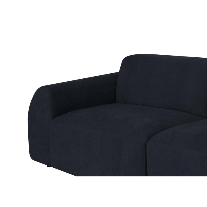 by fonQ Bink 3-zits Hoekbank met Chaise Longue Rechts - Bouclé - Zwart