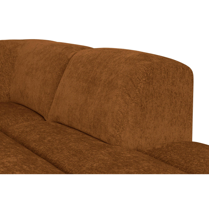 by fonQ Plume 3-zits Hoekbank Rechts - Chenille - Terra