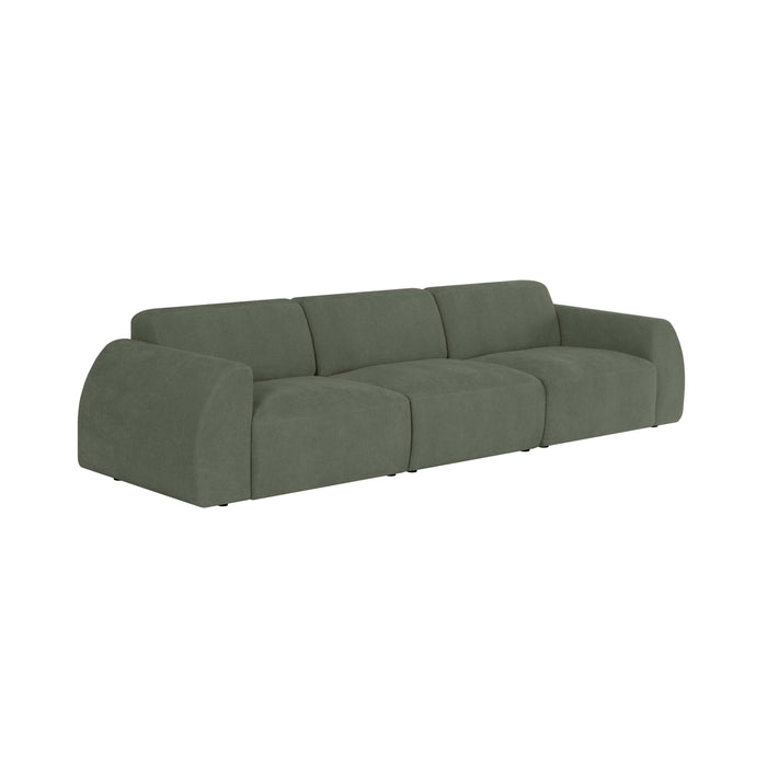 by fonQ Bink 3-zitsbank - Bouclé - Mosgroen