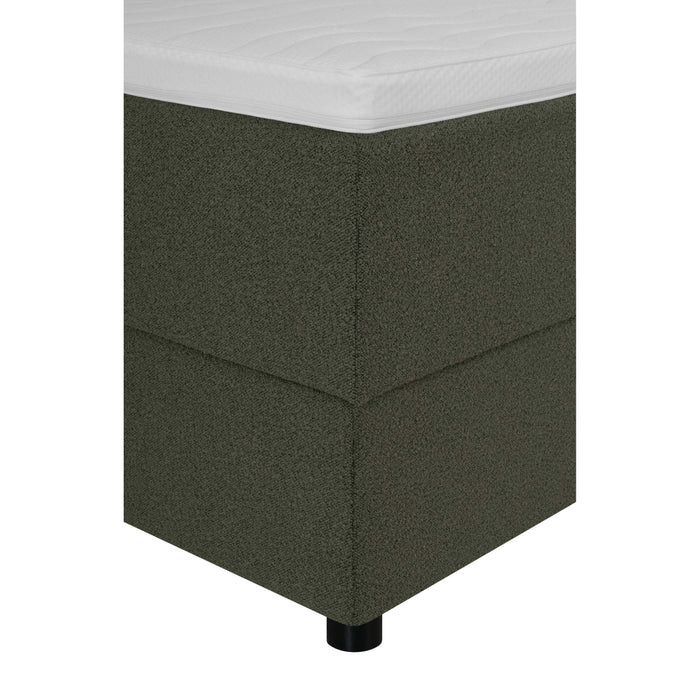 by fonQ Stilo Boxspring met Opbergruimte en Hoofdbord - 160 x 200 cm - Mosgroen