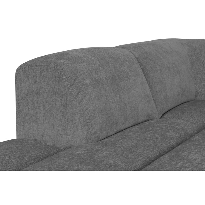 by fonQ Plume 3-zits Hoekbank Links - Chenille - Antraciet