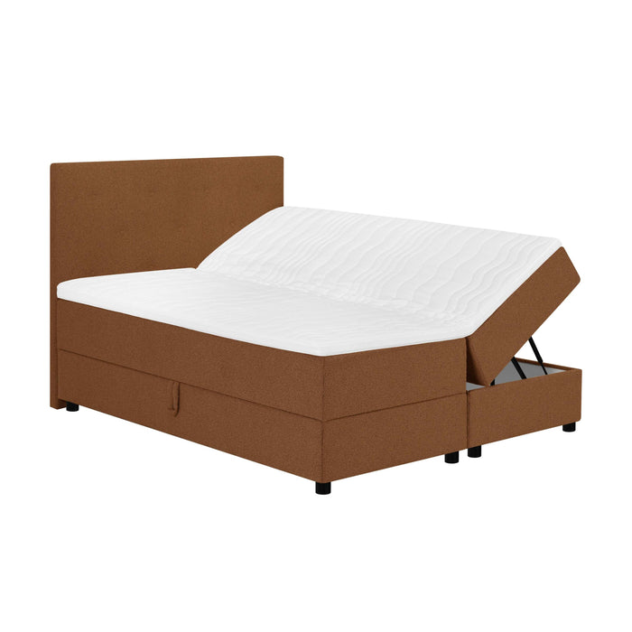 by fonQ Stilo Boxspring met Opbergruimte en Hoofdbord - 160 x 200 cm - Terra