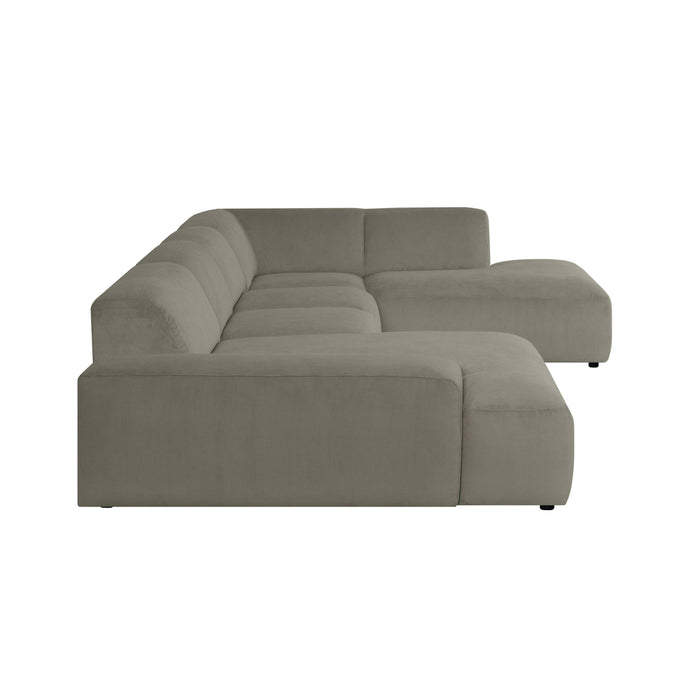 by fonQ Wonder U-bank Rechts - Rib - Taupe