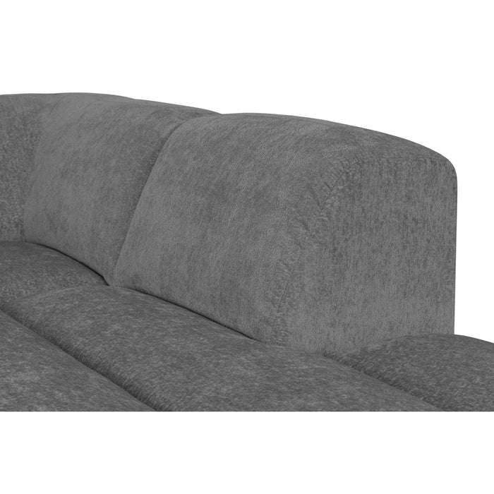 by fonQ Plume 2,5-zits Hoekbank Rechts - Chenille - Antraciet