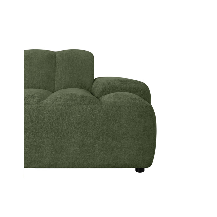 by fonQ Plume 2,5-zits Hoekbank met Chaise Longue XL Rechts - Chenille - Groen