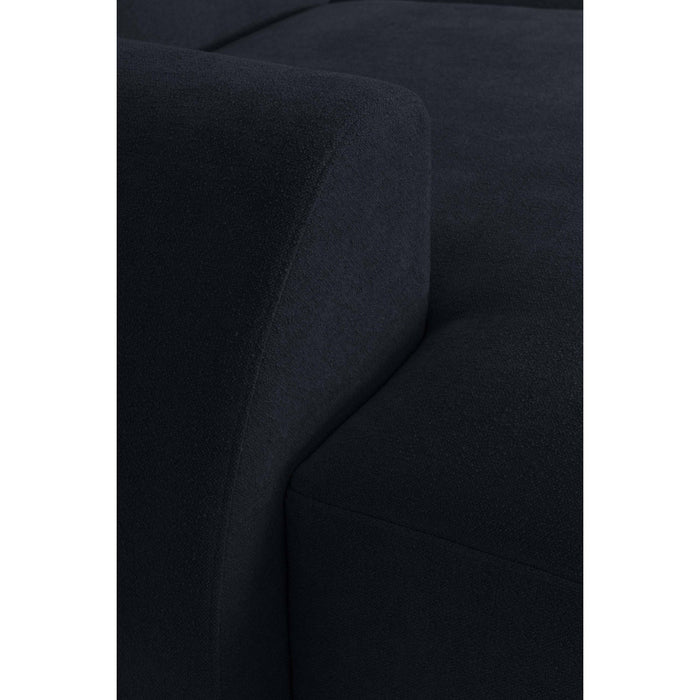 by fonQ Bink 3-zits Hoekbank met Chaise Longue Links - Bouclé - Zwart