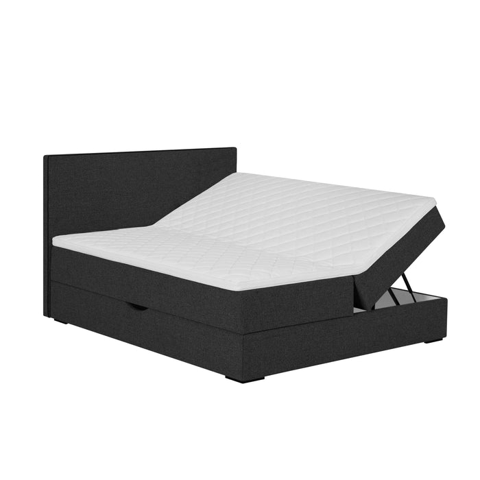 by fonQ Modo Boxspring met Opbergruimte - 160 x 200 cm - Graffietgrijs
