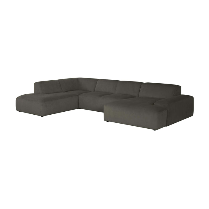 by fonQ Wonder U-bank Links - Rib - Antraciet